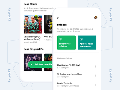 Palco MP3 | Musics & Albuns album android android app app artist manager music music app profile ui