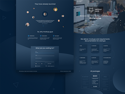 Mockup Guys agency case study contact form dark design digital figma inspiration landing mockup price studio ui ux web