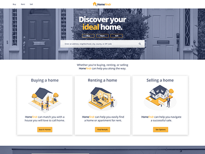HomeFindr - Real Estate Website Design branding design homefindr illustration logo ui web design website