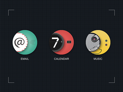 Android Theme Icons WIP - 02 android calendar email icon music theme