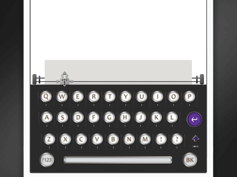 Keyboard Typewriter And Dialog Chat animation chat dialog ios keyboard retro typewriter ui ux