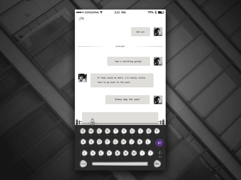 Keyboard Typewriter And Dialog Chat Rs animation chat dialog ios keyboard retro typewriter ui ux