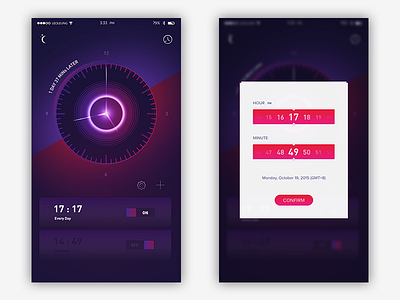 Time Fluid Manager - Section II app clock concept fluid manager time ui ux