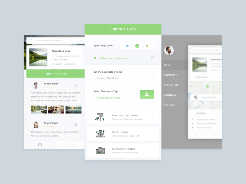 Minimap Pin - concept SR animation app concept detail info interface map system transition ui ux world