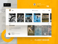 Fluent Design Attempt and 3x Dribbble Invitations
