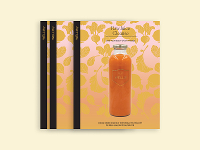 Raw Juice Cleanse Pamphlet brand branding design graphic design identity illustration pamphlet print