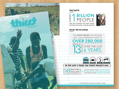 Thirst Project Pamphlet design identity layout nonprofit pamphlet thirst project