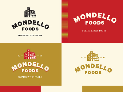 Mondello Foods branding icons identity logo