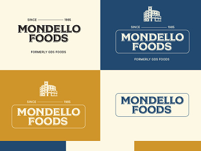 Mondello Foods branding design icons identity logo