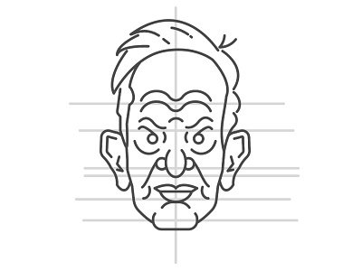 John illustration portrait vector art wip