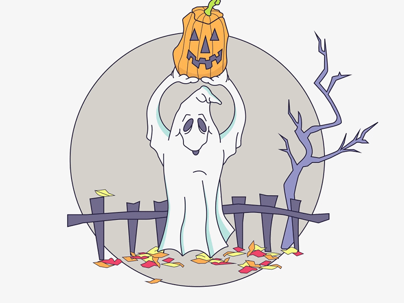 Missing October animation fall ghost halloween october pumpkin