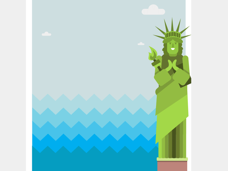 If Only... after effects animation dump trump resist statue of liberty trump