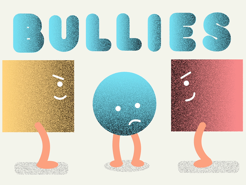bullies animation bullies bullying gif loop rubberhose shapes