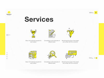 Geometric Website. Services.