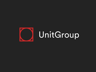 UnitGoup Logo app clean icon logo minimal typography vector