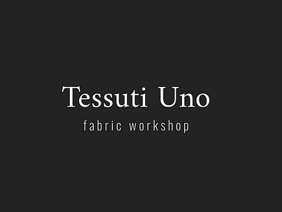 Tessuti Uno Logo app clean icon lettering lettering logo logo minimal typography