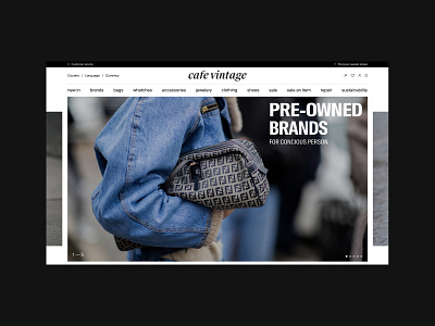Resale platform | Cafe Vintage | Main design typography ui ux