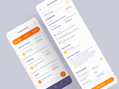 Korobochka — Mobile App UX/UI app application brand brand identity branding concept delivery delivery app interaction design interface logo logotype mobile app research ui user experience user interface ux uxui web design