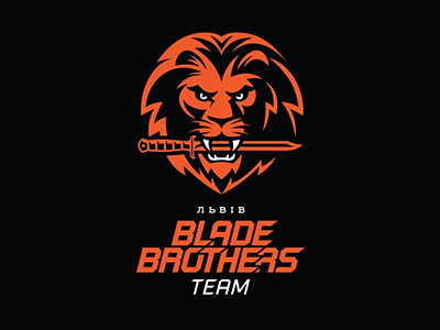 Blade Brothers team identity illustration knife lion sport