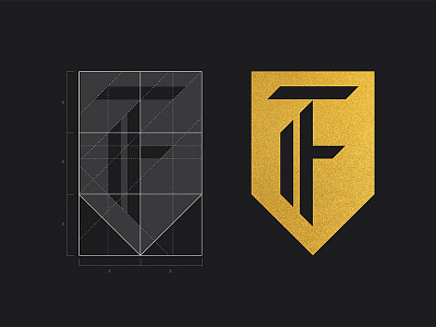 F branding f gothic identity logo