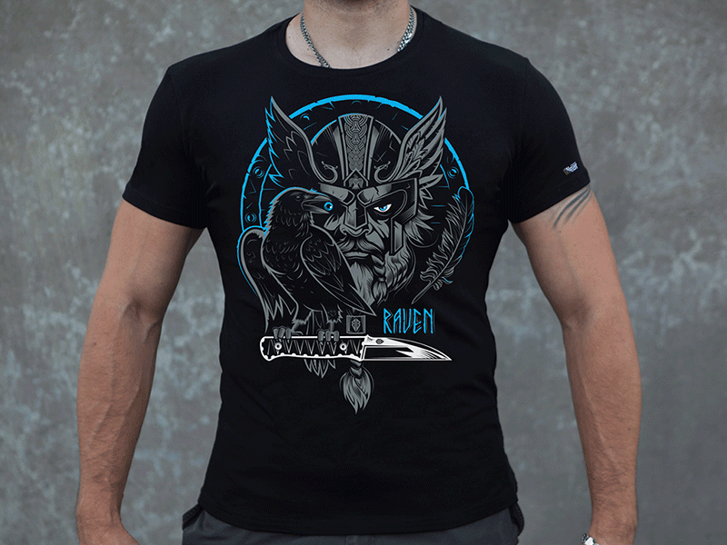 Blade Brothers Knives / T-Shirt Artworks apparel behance fight illustration knife knives odin samurai snake sport tshirt viking wear