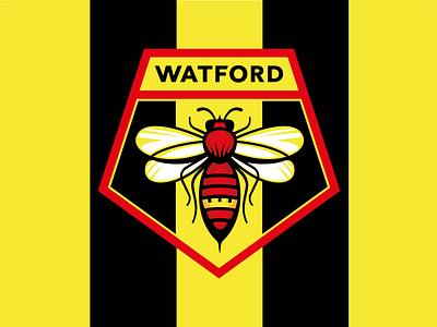 Watford FC redesign concept badge crest logo design football hornet logotype premier league soccer sport talenthouse watford watford fc