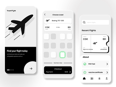 Flight APP app design icon ui ux vector