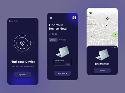 Device Locator App app design illustration typography ui ux vector