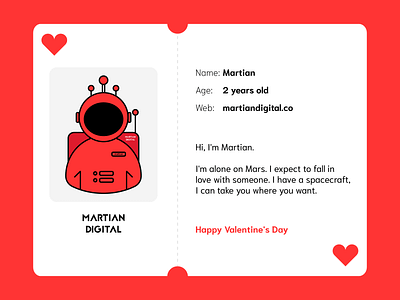 Valentine's Day of the Martians character design digital dribbble icon illustration love martian valentine valentines day vector