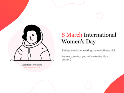 8 March International Women's Day agency animation branding character design digital dribbble flat illustration illustrator internationalwomensday martian space vector woman womens day