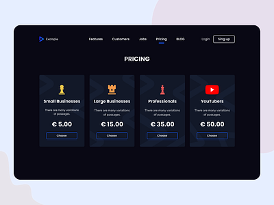 Example Video Editor - Pricing agency app branding design digital dribbble editor figma flat logo martian martian digital posts pricing pricing page ui ux vector video web