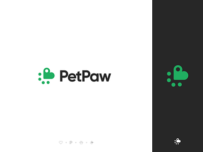 PetPaw - Logo animal animal logo app branding cat dog logo mobile paw pet pets