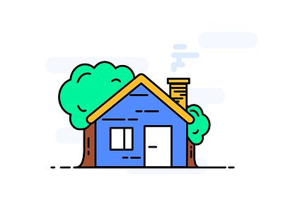 🏡 animation design flat house icon illustration vector vectornator