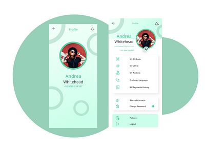 #User Profile page app design ui ux