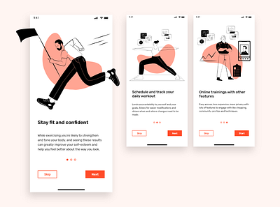 #Onboarding app design illustration ui ux vector