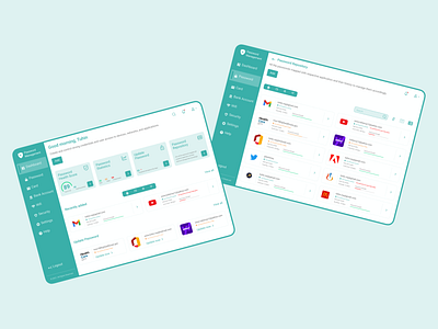 Password Management System design ui ux vector