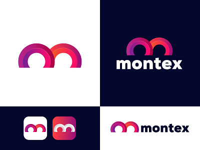 Montex M logo app branding creative logo grandient icon logo logo design m logo minimal modern logo tranding logo typogaphy web