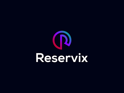 Reservix logo app branding corporate branding creative logo futuristic logo grandient letter logo logo design minimal modern logo tranding logo