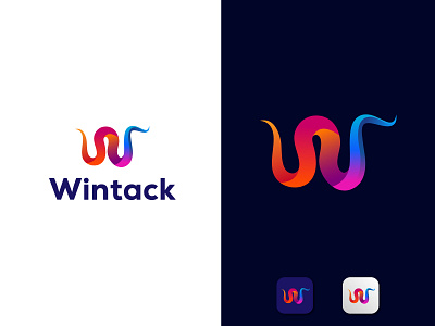 Wintack w logo app branding creative logo futuristic logo grandient logo logo design logo design branding logo design concept logo designer logodesign minimal modern logo tranding tranding logo trandy 2021 typography w letter logo wordmark logo