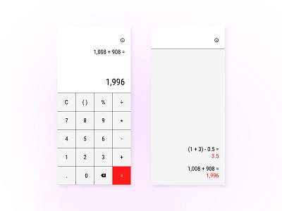 DAILY UI 004 - Calculator