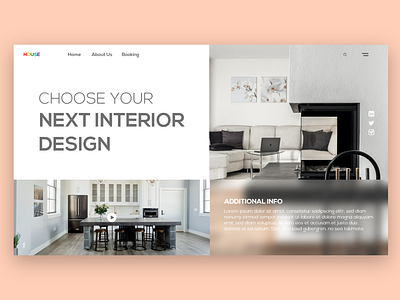 interior web design branding clean design graphic design illustration illustrator minimal ui