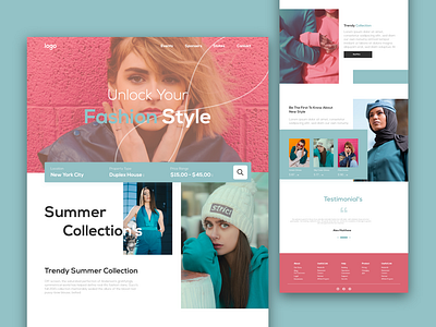 fashion landing page