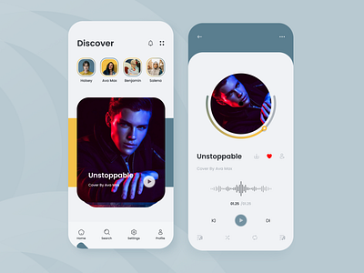 music player app 3d animation branding graphic design illustration illustrator logo minimal mobile application motion graphics music player app ui user experience user interface ux