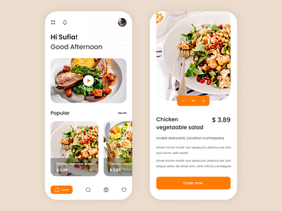 online food app app design branding design food app graphic design illustration illustrator logo minimal ui user experience user interface ux vector