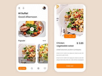 online food app by Mst Sumaeya Akter on Dribbble