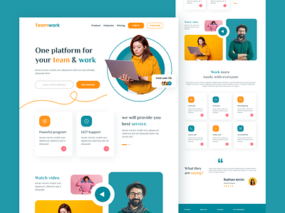 Teamwork landing page