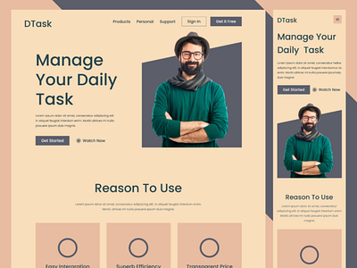 Daily task management website