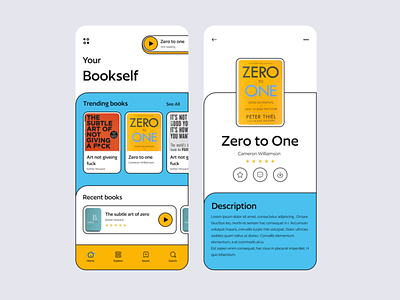 E-book app app design design e-book graphic design minimal mobile application ui user experience user interface ux uxui