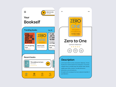 E-book app app design design e book graphic design minimal mobile application ui user experience user interface ux uxui