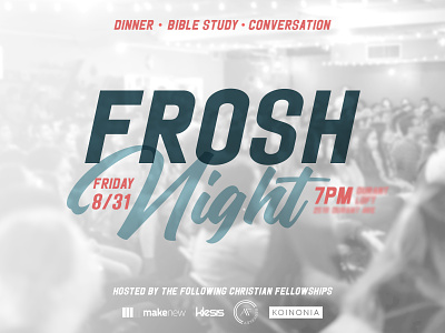Frosh Night Flyer bible study church event fellowship flyer